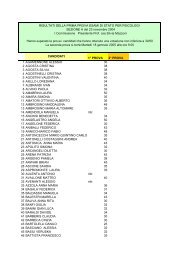 candidati 1° prova 2° prova 1 agamennone alessio 30 2 agosta ...