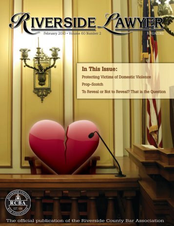 In This Issue: - Riverside County Bar Association