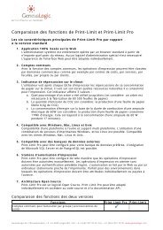 différences entre Print-Limit et Print-Limit Pro