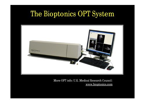 Optical Projection Tomography (OPT) - Biomedicum Imaging Unit ...