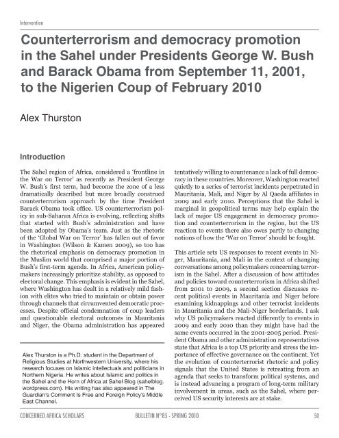 Western Sahara and the United States' geographical imaginings