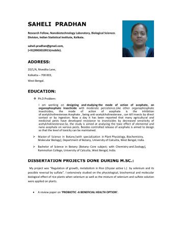 SAHELI PRADHAN - Indian Statistical Institute