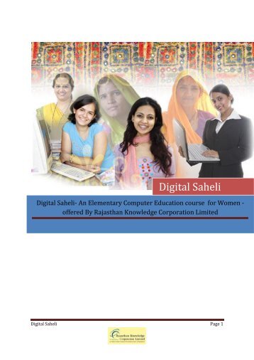Digital Saheli- An Elementary Computer Education course for ...