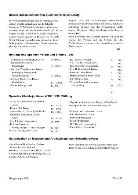 Regionalgruppenleiter - Bergbau Silberberg