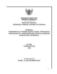 RISALAH SIDANG PERKARA NOMOR 158/PHPU.D-VIII/2010 ...