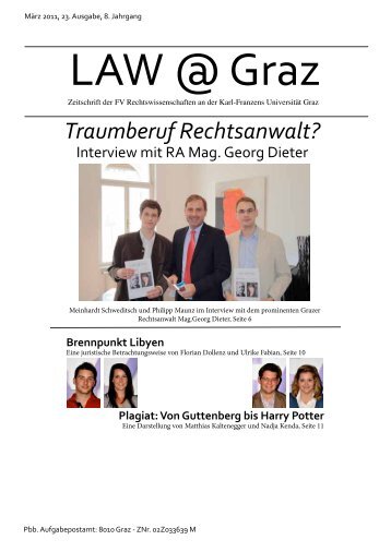 Traumberuf Rechtsanwalt? - rewi.at | FV Jus | UniGraz