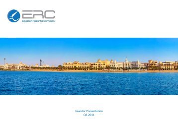 Investor Presentation Q3 2011 - ERC Egypt