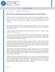ERC Announces Appointment of New Chairman, Dr ... - ERC Egypt