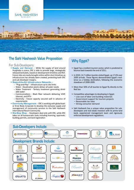 Sahl Hasheesh Fact Sheet and Photo Album - ERC Egypt