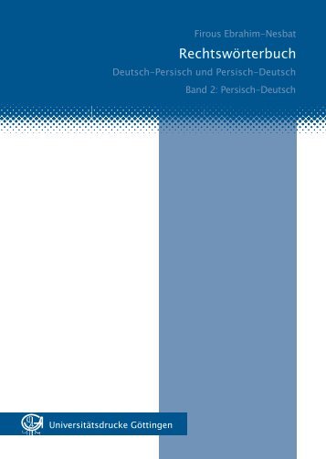 Rechtswörterbuch Deutsch-Persisch und Persisch-Deutsch - GWDG