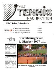 Sturmheuriger am 6. Oktober 2007 (Beilage) - UTC Echsenbach