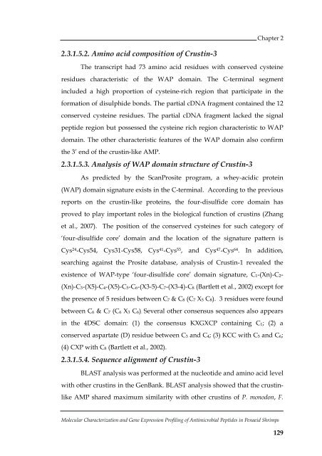 Molecular Characterization and Gene Expression Profiling ... - CUSAT