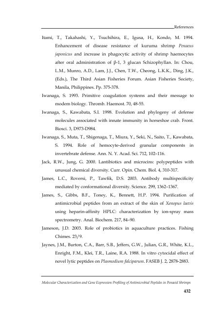 Molecular Characterization and Gene Expression Profiling ... - CUSAT