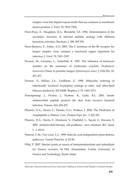 Molecular Characterization and Gene Expression Profiling ... - CUSAT