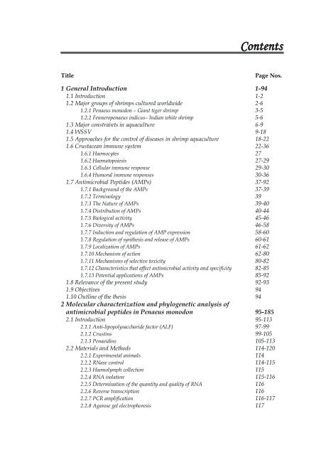 Molecular Characterization and Gene Expression Profiling ... - CUSAT