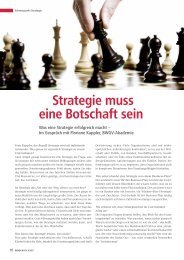 Strategie muss eine Botschaft sein - BWGV