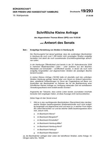 Schriftliche Kleine Anfrage - Anne Krischok im In