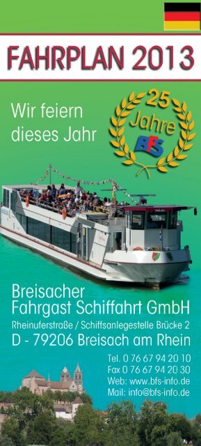 Fahrplan 2013 Der Fahrplan 2013 als PDF