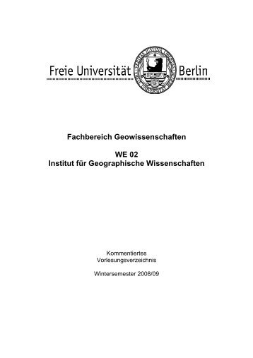 ACHTUNG! Wichtige Termine! - Fachbereich Geowissenschaften