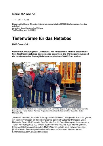 Neue Osnabrücker Zeitung vom 16.11.2011 (PDF) - GeoDienste ...