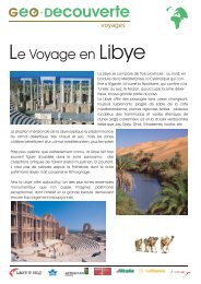 Téléchargez notre catalogue Libye (pdf)