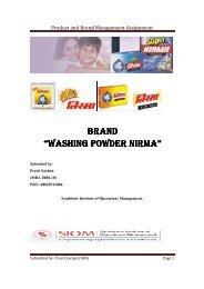 brand “washing powder nirma washing powder ... - CaseStudy.co.in