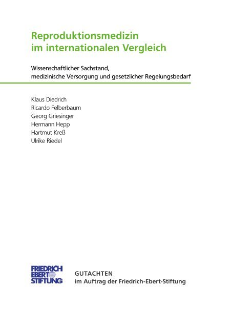 Reproduktionsmedizin im internationalen Vergleich - Bibliothek der ...