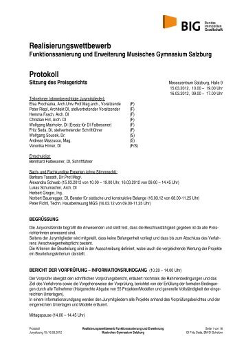 Protokoll (pdf, 179KB) - architekturwettbewerb