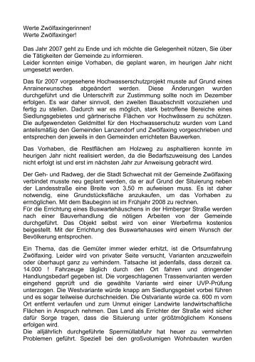 ANGEBOTE - Gemeinde Zwölfaxing