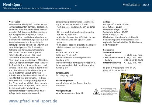 Rathmann Verlag Mediadaten 2012 PFERD+SPORT Der Trakehner ...