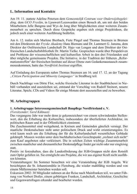 Arbeitsbericht 2002 - Nordfriisk Instituut
