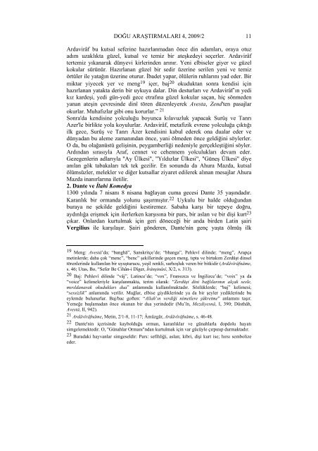 A Journal of Oriental Studies Sayı/Issue - Doğu Edebiyatı