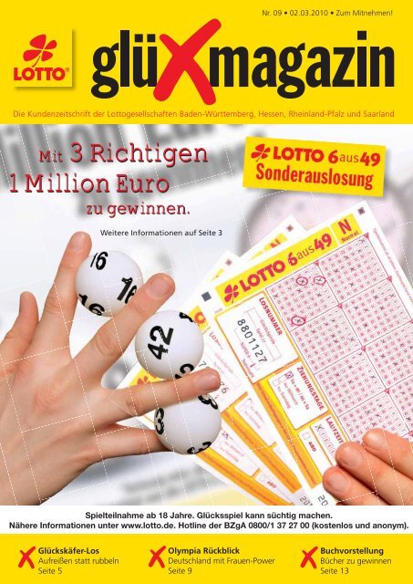 Mit 3 Richtigen 1 Million Euro Mit 3 Richtigen 1 Million ... - SAARTOTO