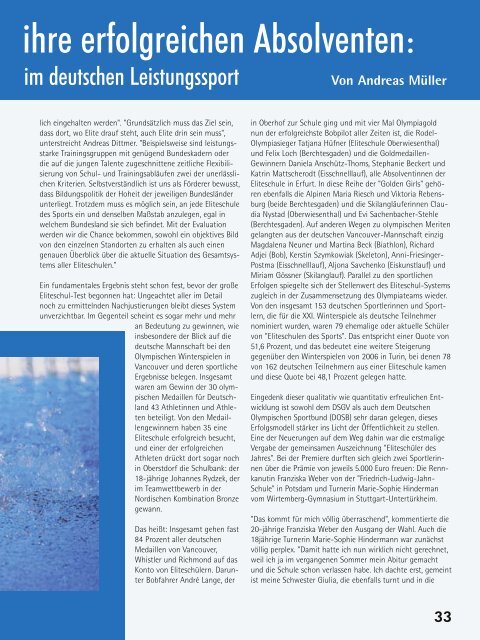 Ausgabe 3/2010 - Deutsche Olympische Gesellschaft