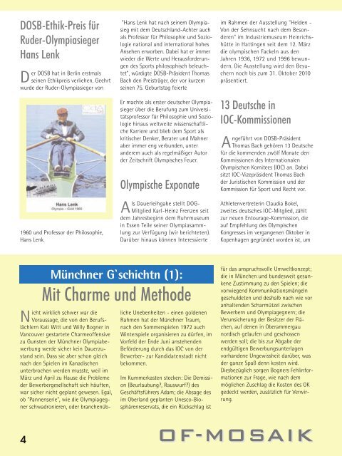 Ausgabe 3/2010 - Deutsche Olympische Gesellschaft