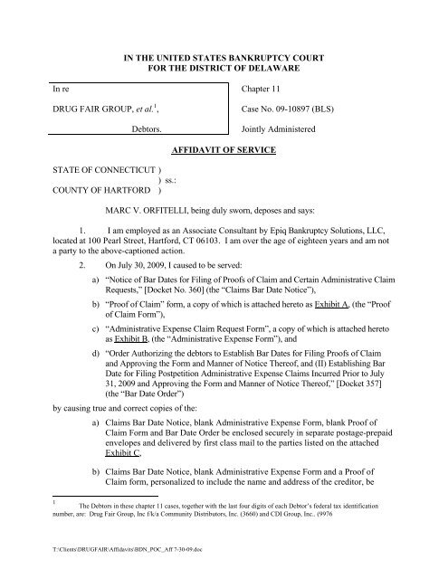 In The United States Bankruptcy Court For The Home For The In The United States Bankruptcy Court For The Home For The