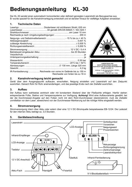 Kanalbaulaser KL-30