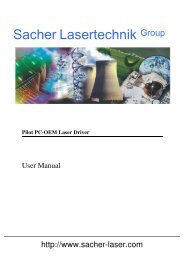 PilotPC OEM User Manual - Sacher Lasertechnik Group