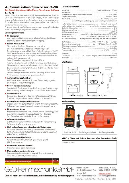 Innenausbau-Laser IL-90