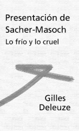 Presentacion de Sacher-Masoch - bilboquet