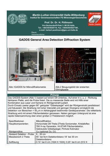 GADDS General Area Detection Diffraction System - Martin-Luther ...