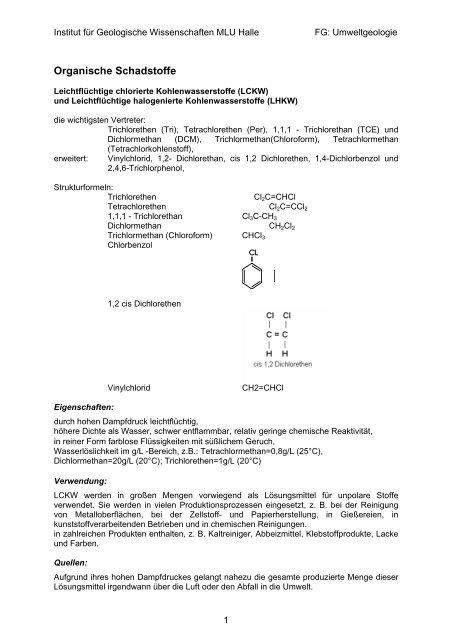 Organische Schadstoffe