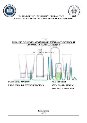 ANALYSIS OF SOME ANTIOXIDANTS USED IN COSMETICS BY ...