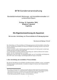 BFW-Sonderveranstaltung - Immobilien Dittmann KG