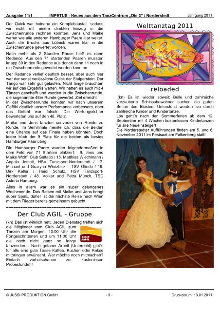 Inhalt Editorial - TanzCentrum Die 3