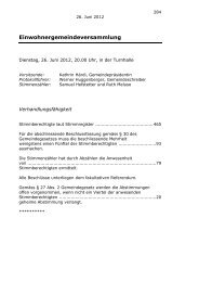 Protokoll der Einwohnergemeindeversammlung vom 28.6.2012