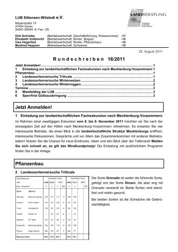 Jetzt Anmelden! - Land. Unternehmensberatung Sittensen-Wilstedt eV