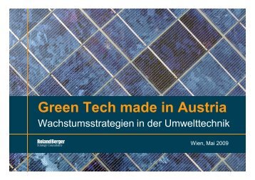 Green Tech made in Austria - Roland Berger