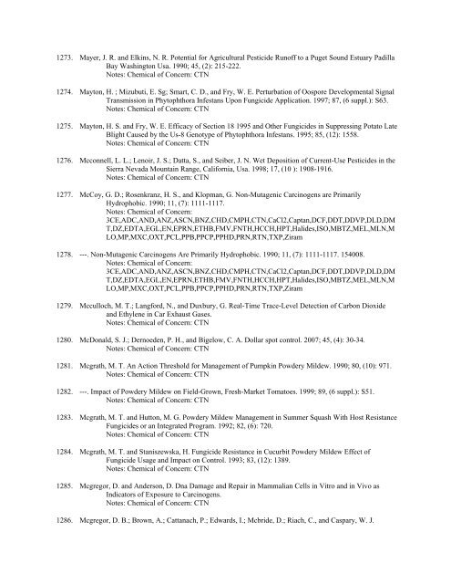 APPENDIX H - Bibiliography of ECOTOX Open Literature - US ...