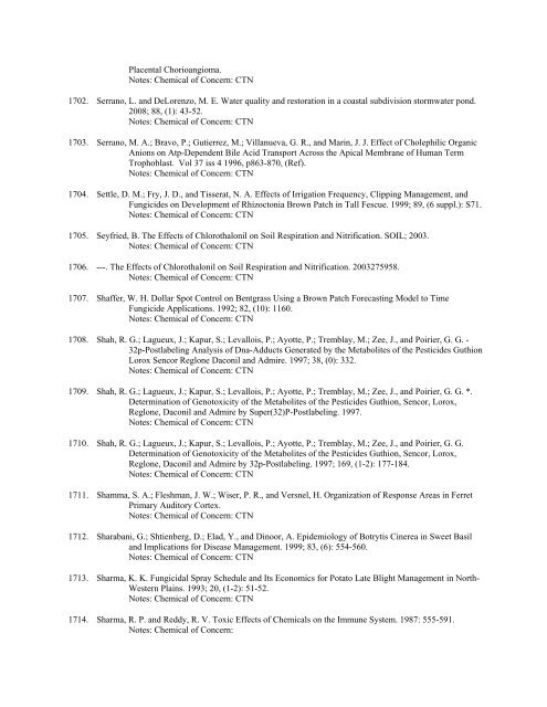 APPENDIX H - Bibiliography of ECOTOX Open Literature - US ...